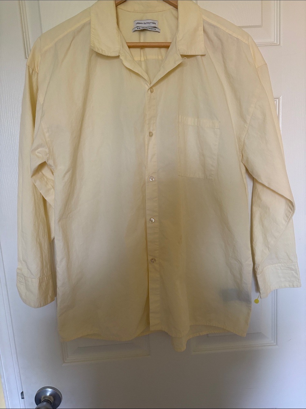 Urban Outfitters Pale Yellow Casual Button-Down Shirt